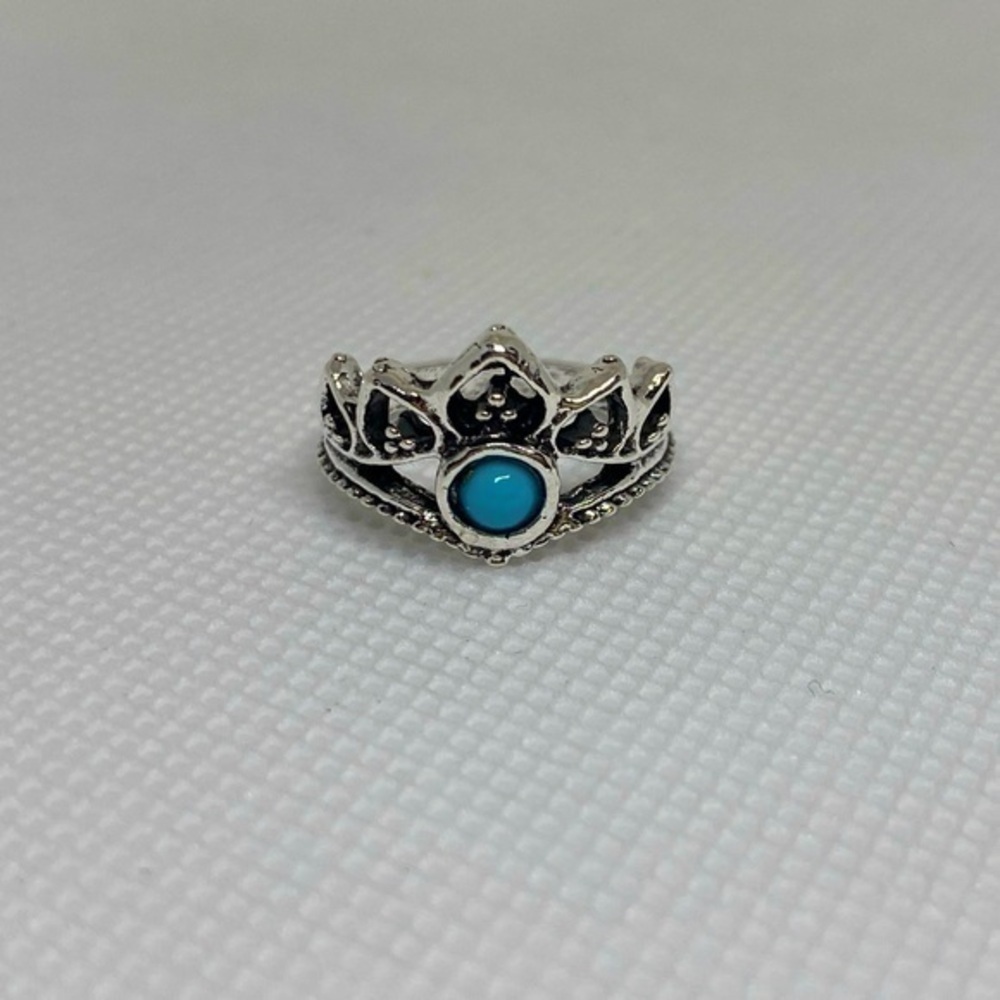 Southwest Style Turquoise Crown Ring